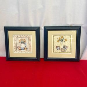 Debbie Mumm print framed Lot of 2 - 10x10